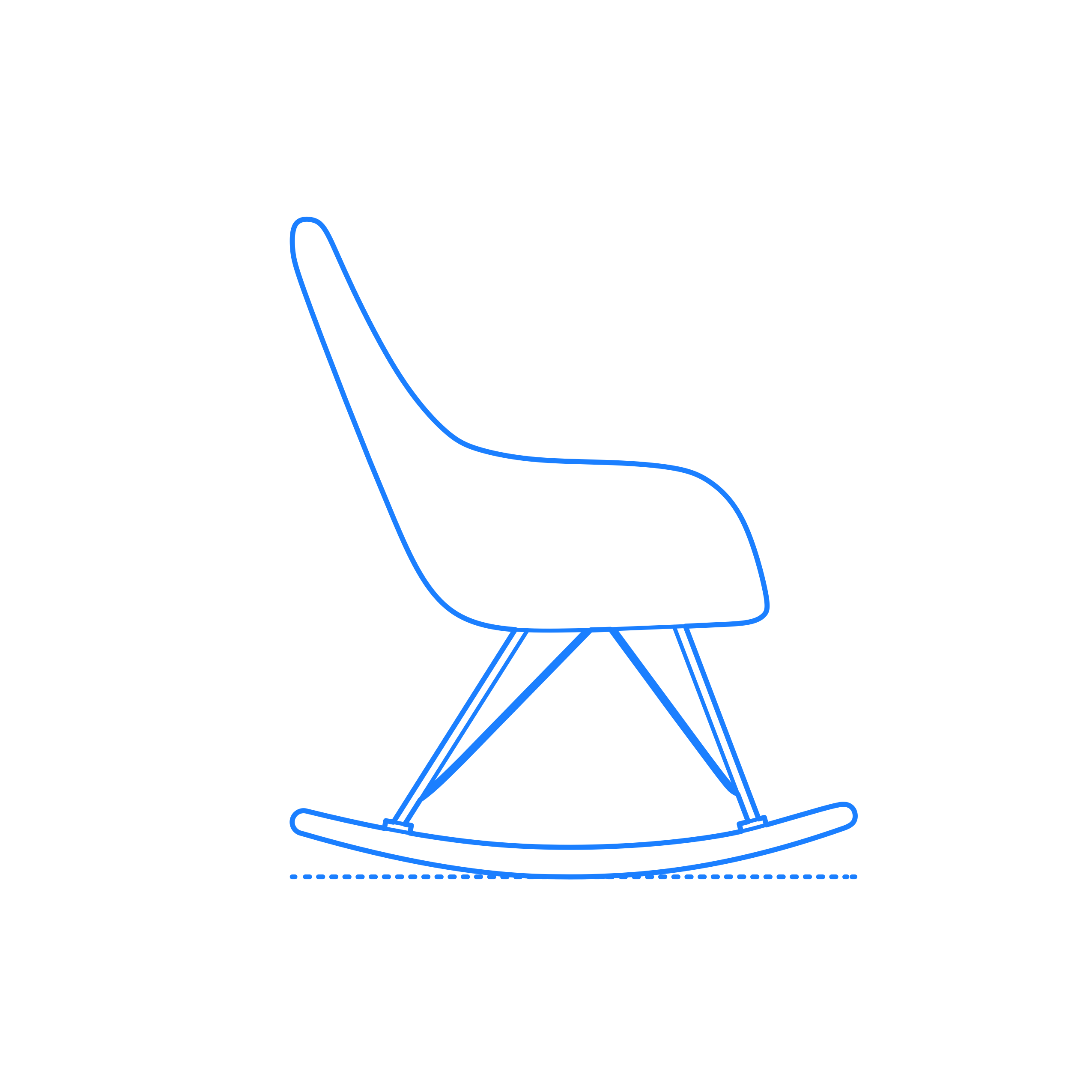 Furniture Rocking Chair Decker Rocking Chair Outline Icon Svg Set Free Vectors